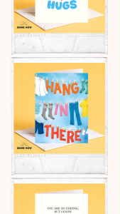 Encouragement Card - Hang in There | Laundry Line Support Card Greeting Card | A6