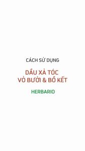 Combo 2 chai Dầu xả Vỏ bưởi và Bồ kết HERBARIO dưỡng tóc mềm mại 300ml/1 chai