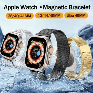 Dây đeo vòng tay Milan sang trọng cho Apple Watch 11 10 9 8 7 46mm 45mm 41mm Dây vòng từ tính cho iWatch Ultra 3 2 49mm 6 5 4 3 SE3 44mm 40mm 42mm 38mm