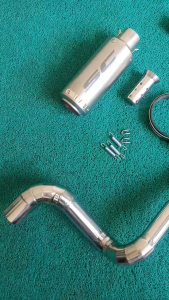 Gixxer Sf stainless elbow with resonator on Sc Project + Db reducer