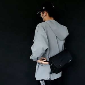 [SG Seller] New mens simple crossbody fashionable shoulder large capacity water-proof messenger business bag