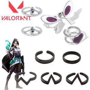 Game VALORANT Ring Game Characters Clove Alloy Opening Adjustable Dusk Butterfly Heart Rings For Cosplay Props Women Jewelry