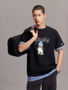 Jack Jones | Cute Panda Cartoon Short Sleeve T-Shirt Cotton