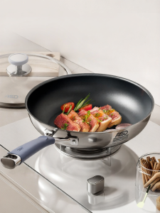 ASD | Chảo Chiên Không Dính Titanium 3 Lớp Thép Không Gỉ Không PFOA