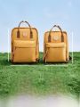 CanvasRepublic Women's Outdoor Travel Backpack Computer Bag Student Bookbag Polyester Zipper Korean Style Vertical Square Bag. 