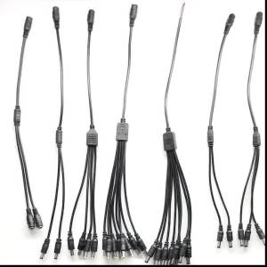 5.5*2.1mm DC Power Splitter Cable 1 Đến 2/3/4/5/6/8 Cách Cho Dải ĐÈN LED Đèn Camera Quan Sát 5V 12V Adapter Dây Kết Nối