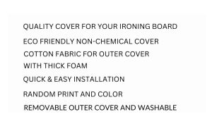 COTTON IRON BOARD COVER ONLY WITH THICK FOAM (STANDARD SIZE AND LONG SIZE)