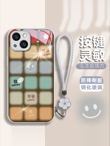 Full Cover Anti-Fall Couple Style Mobile Phone Case for  14 13 New Model 14 plus 12 11 pro Max Cartoon XS Cute XR Glass 7 8 P