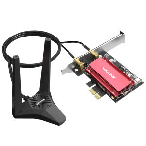 WAVLINK Card Mạng WiFi 6E PCIe Bộ Chuyển Đổi WiFi Không Dây Ba Băng Tần 5400Mbps Bluetooth 5.3 MU-MIMO OFDMA Tản Nhiệt Cho PC Windows 10/11
