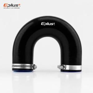 EPLUS Đen 180 ° Ống Nối Silicon Gia Cường 4 Lớp Hình Chữ U Dùng Chung Cho Ống Dẫn Khí Nạp Ống Dẫn Khí Tăng Áp Tăng Cường Hiệu Suất.