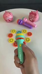 Meade | 5/10 Cards Of Different Themes Flashlight Early Education Cartoon Fun Stall Gift Toy Children Luminous Projection Flashlight
