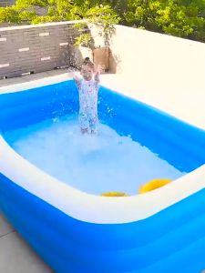 【COD/Original】150cm/180cm Kids Baby Children inflatable Swimming Pool for Kids Rectangular Durable & Thickened Swimmingpool for Children 3 Layer