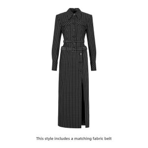 Professional Stripe Slit Dress