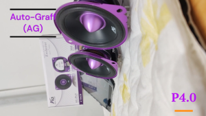 AG Auto-Graff 4-Inch P4.0 Car Plug & Play Speaker - 380W Mid-Bass for Perodua/Proton