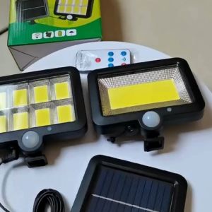 Lampu Dinding Solar Outdoor Sensor PIR Waterproof Cool White - DPT18 TaffLED