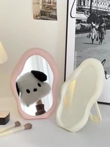 1PC Cream Style Makeup Mirror Decorative Irregular Cloud Shaped French Mirrors