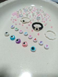 Cincin dan gelang Cople series (Isi 3pcs )bedring mata/beds Love/ polos/ SATU paket gelang dan cincin tali kulit hitam anti air