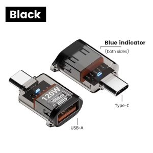 120W USB C OTG Adapter USB To Type C Data Transfer Charging Adapter 10Gbps USB Female To Type C Male Connector for IPhone 16 15