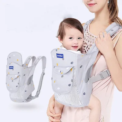 Địu em bé sơ sinh 4 tư thế có đỡ cổ Đai điệu đa năng cho bé mặt lưới thoáng gọn nhẹ