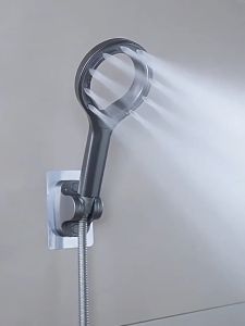 HW028 - Handheld shower head with hollow ring design high-pressure water-saving nozzle for enhanced bathing experience