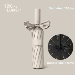 Sturdy Automatic Folding Sun and Rain Umbrella