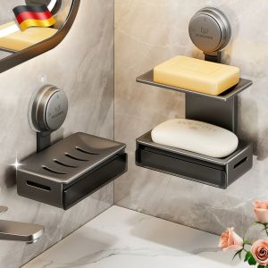 RUANFU | Suction Cup Soap Holder for Bathroom and Vanity