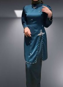 YO&M...SETT KEBAYA KURUNG KAIRA MENGGUNAKAN BAHAN SILK VELVET PREMIUM DENGAN HIASAN PAYET.BAJU WANITA MELAYU/BAJU KONDANGAN/BAJU PESTA