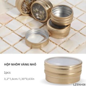 Hộp Đựng Mỹ Phẩm Bằng Nhôm Bạc Đa Năng Trống Dùng Đựng Son Dưỡng Môi Dụng Cụ Làm Móng Kem Trang Điểm Hộp Đựng Đồ Dùng Làm Móng