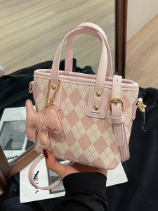 Fashionable Color Block Bucket Bag Womens Shoulder Crossbody Handbag Summer Stylish Soft PU Leather Korean Style Handbag