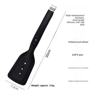 Two-In-One Silicone Stainless Steel Cooking Spatula Flipper Pancake Fish Fry Egg Steak BBQ Grill Kitchen Utensils Food Clamp