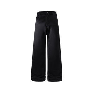ZHUOCAN | Vintage American Khaki Summer Utility Pockets Bootcut Jeans Slim Fit