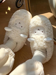 RUNROU | Lamb Wool Womens Slippers Postpartum Slipper