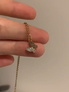 Minimalist Butterfly Zircon Necklace - Dainty Collarbone Chain Trendy Korean-inspired Jewelry for Best Friend Birthday Gift (Cute & Instagrammable)