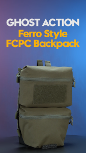 Ghost Action Tactical Back Panel with Double Pouch for Vest Zip-On Assault Tactical Backpack 6509