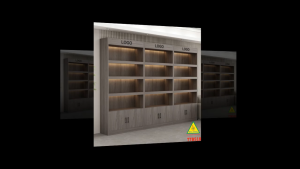 TỦ TRƯNG BÀY SẢN PHẨM GỖ MDF CAO CẤP MẪU TTB518 - NỘI THẤT LẮP RÁP VIENDONGADV