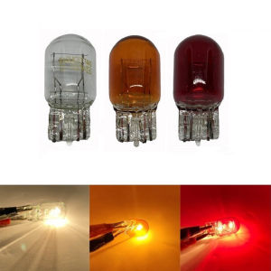 5PCS T20 7440 7443 WY21W W21W Halogen Bulbs 7443 W21/5W T20 Super Bright Backup Reversing Light for Car Signal Lamp 12V amber Red