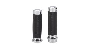 Chrome motorcycle handle bar grip 1 "25mm handlebar hand grips aluminum for Harley Sportster XL 883 1200 touring Dyna Softail