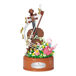 YUGAO | Rotatable Musical Building Blocks Set with Flowers Violin and Guitar Design