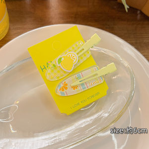 Cute Fruit Seamless Hair Clips Womens Side Hair Bangs Clip Sweet Girl Duckbill Hair Clip Childrens Hair Accessories