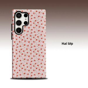 Ốp Điện Thoại Samsung Galaxy S26 S25 S24 A56 A36 Cao Cấp Hai Lớp Màu Hồng Nhỏ Xinh Bảo Vệ Toàn Diện Ống Kính - Chống Sốc Chống Xước Chất Liệu TPU Mềm