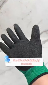 Găng tay lao động chống trơn màu xanh lá găng tay làm vườn bao tay chống đâm thủng bảo hộ lao động