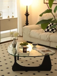 ACTIVEONE Tempered Glass Coffee Table Creative for Living Room Home Office Modern Simple Light Luxury Coffee Table Meja Kopi Kaca - Fulfilled by ACTIVEONE