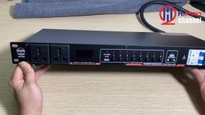 Bộ Quản Lý Nguồn Âm Thanh Bbs Sr-999 10 Ổ Cắm Tắt-Bật Theo Thứ Tự Có Aptomat Chống Chập Bảo Vệ Dàn Karaoke-H2Pro Tech