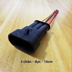 1/2 Chiếc Chống Nước HID Bộ Kết Nối 1-6 Pin Ô Tô Xe Tải Dây Điện Cắm Dây Với 10CM Cáp Nữ Nguồn Điện DC