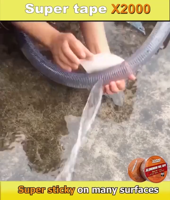 X2000 Super Strong Aluminum Foil Butyl Tape Waterproof Roof Pipe Wall Crack Repair Tape Leak Tapes