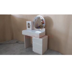 (Free Install) Vedourstyle Premium Quality Meja Solek Led Mirror Dressing Table Makeup Table/奶油风梳妆台