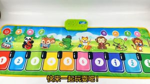 110 x36cm Baby Musical Toys Mainan Baby Playmat Floor Piano Music Mat Animal Instrument Keyboard Touch Learn Blanket