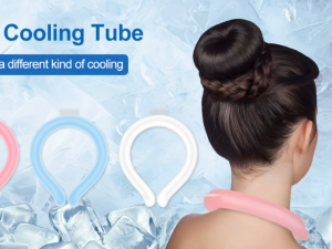 Reusable Ice Neck Cooler Tube | Wearable Collar para sa Init | Mabilis Lumamig | Outdoor at Hot Flashes Relief | Blue