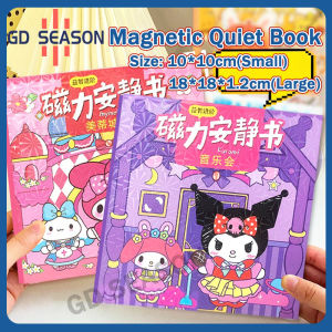 Cartoon Magnetic Kuromi Paper Doll House Book Set Sanrio Quiet Book DIY Busy Book for Kids