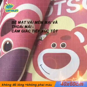 Thảm lau chân thảm phòng ngủ gấu dâu lotso thảm chùi chân nỉ 40*60
